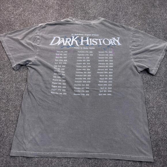 Bailey Sarian Dark History T Shirt Adult Size Large Gray Vintage Style Tee - Picture 3 of 12